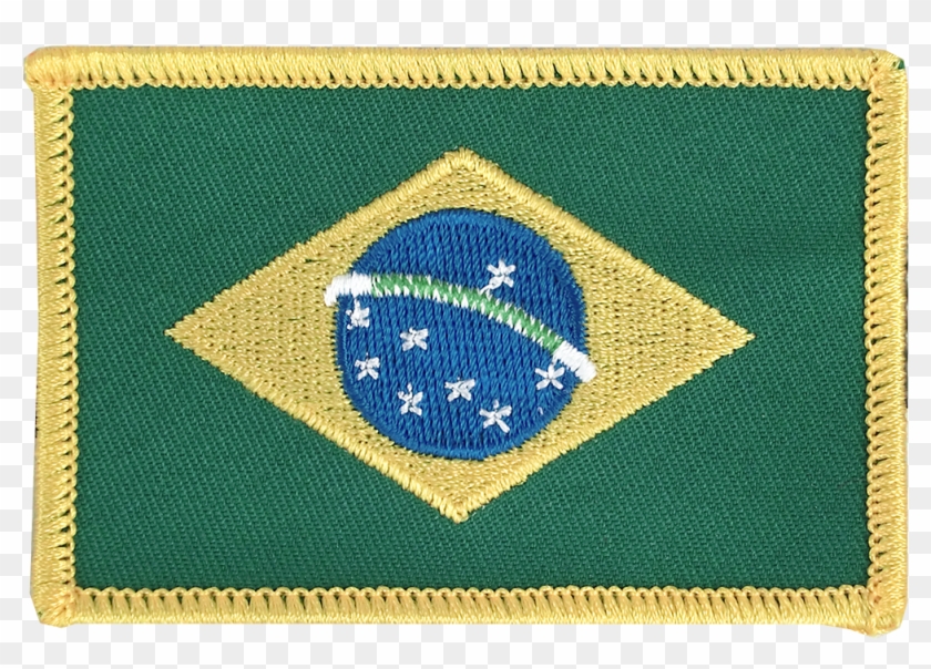 Flag Patch Brazil - Brazil Flag Embroidery Clipart (#155438) - PikPng