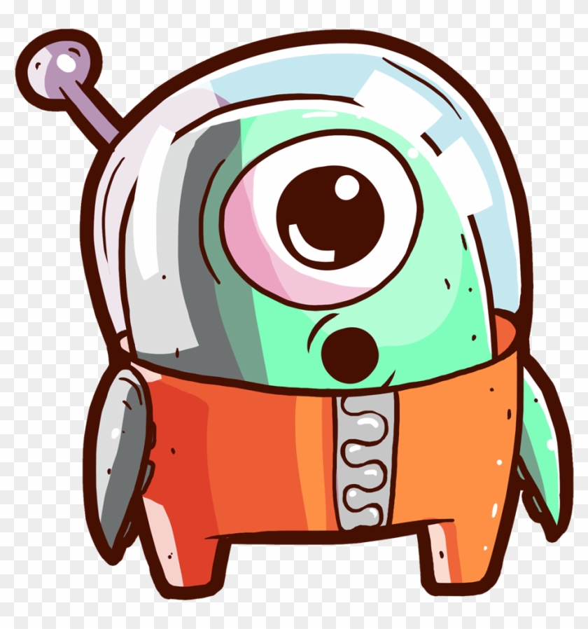 Cartoon Spaceship Png - Friendly Alien Png Clipart