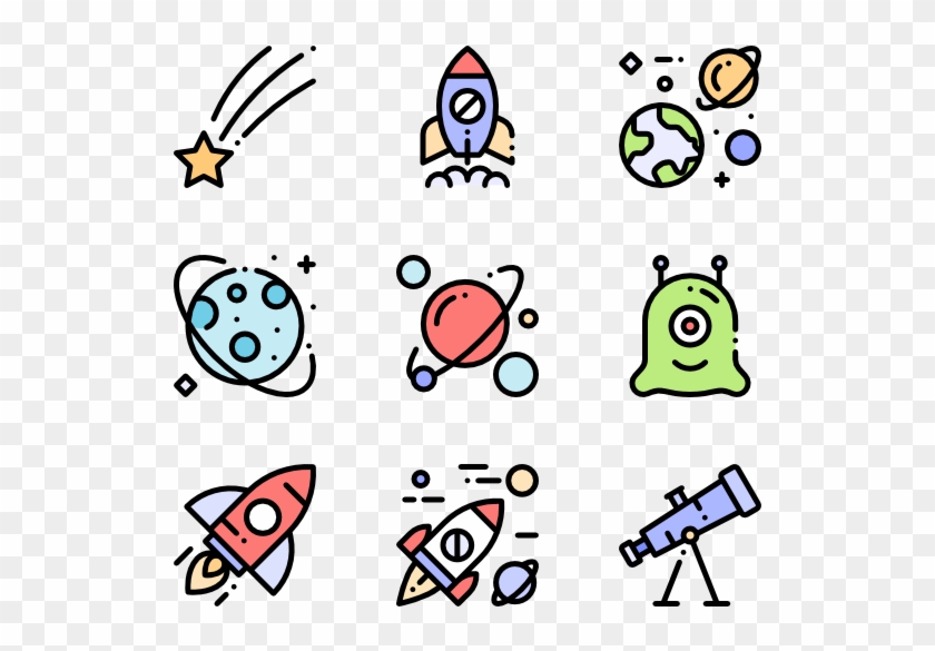 Space - Spaceship Icons Vector Png Clipart #155490