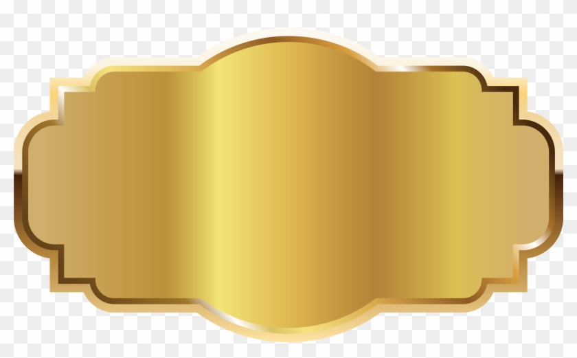 Gold Label Template Clipart Png Image - Gold Label Png Transparent Png #155514