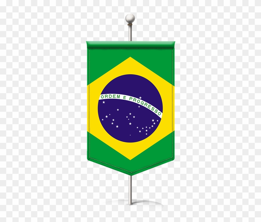 Round Of Last, World Cup 2018, Russia, Brazil - Brazil Flag Clipart
