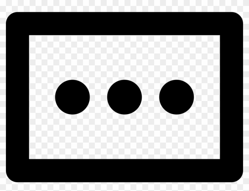 Three Dots In A Rectangle Outline Comments - Circle Clipart