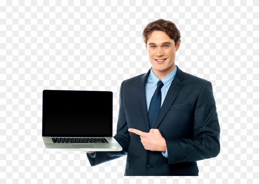 Men With Laptop Png Image - Person With Laptop Png Clipart