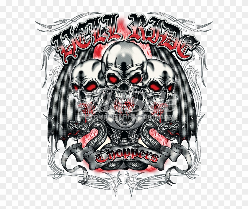 Hell Ride Choppers - Motorcycle Clipart #155910
