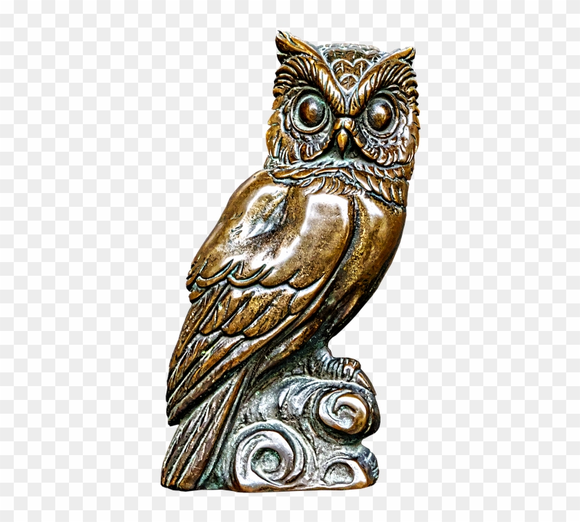 Owl, Bronze Statue, Plaque, Figure, Metal Figure - Statue Clipart