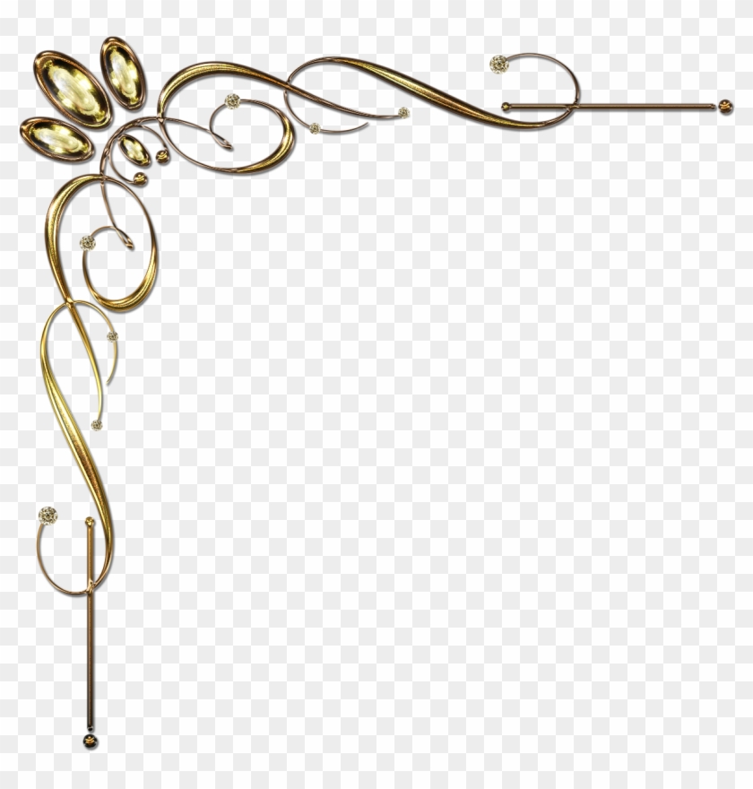 Golden Corner Border Png - Gold Vintage Corner Borders Clipart #155990