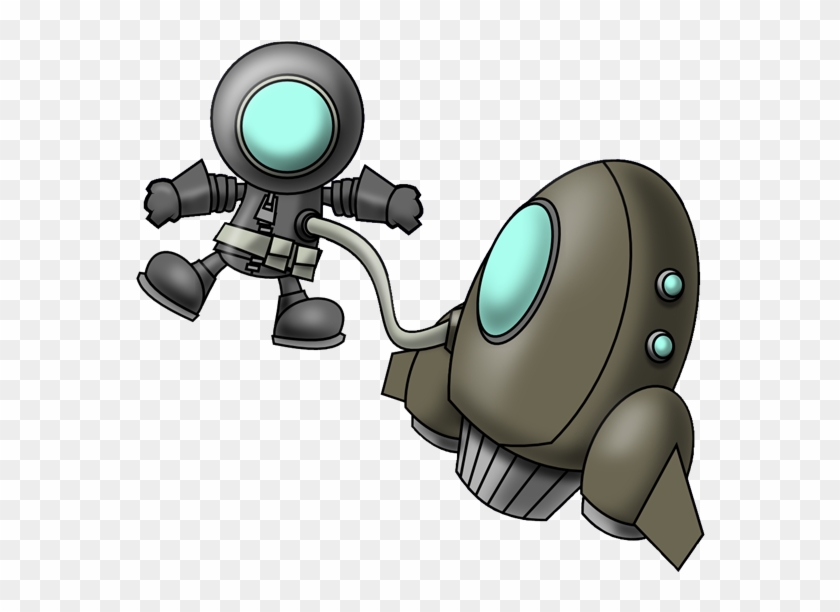 Free Astronaut Attached To Spaceship Clip Art - Astronaut Attached To Spaceship - Png Download