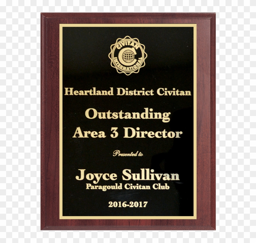 Sample Engraving Of A Simulated Cherry Plaque - Commemorative Plaque Clipart #156321