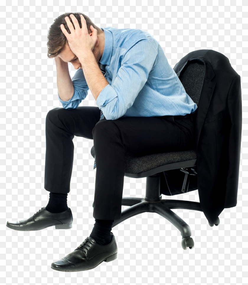 Tension Royalty-free Png Image - Sad Person Sitting In Chair Clipart #156369