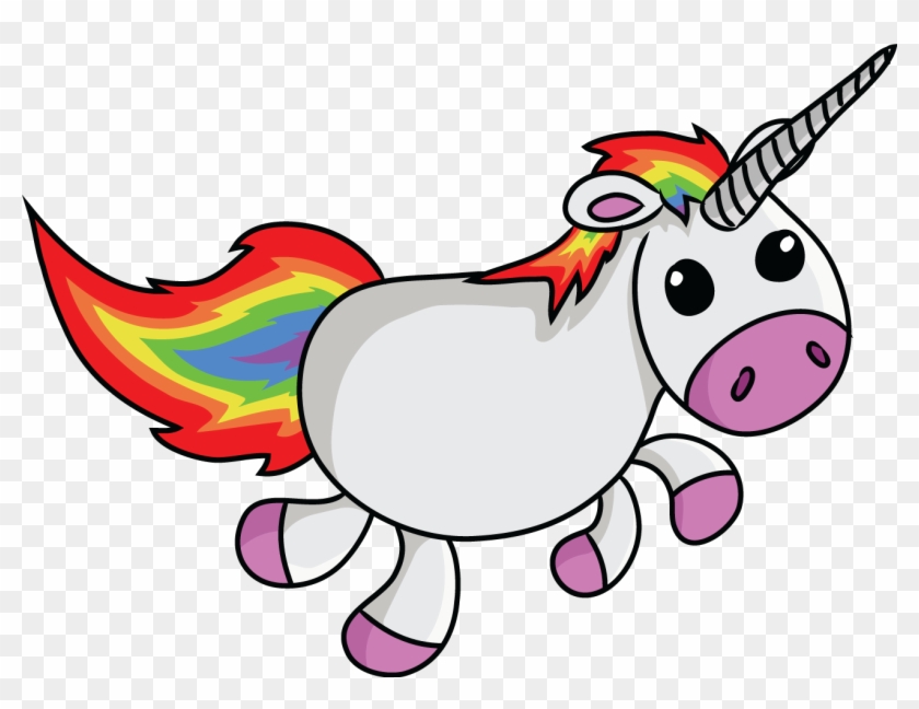 Rainbow Unicorn Cliparts - Cartoon Unicorn Transparent Background - Png Download #156400