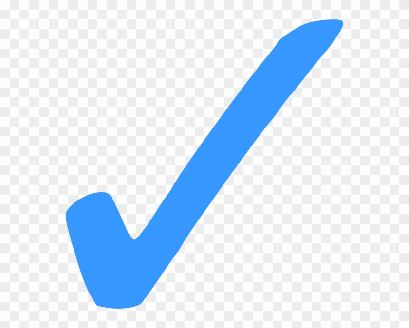 Small - Light Blue Check Mark Clipart