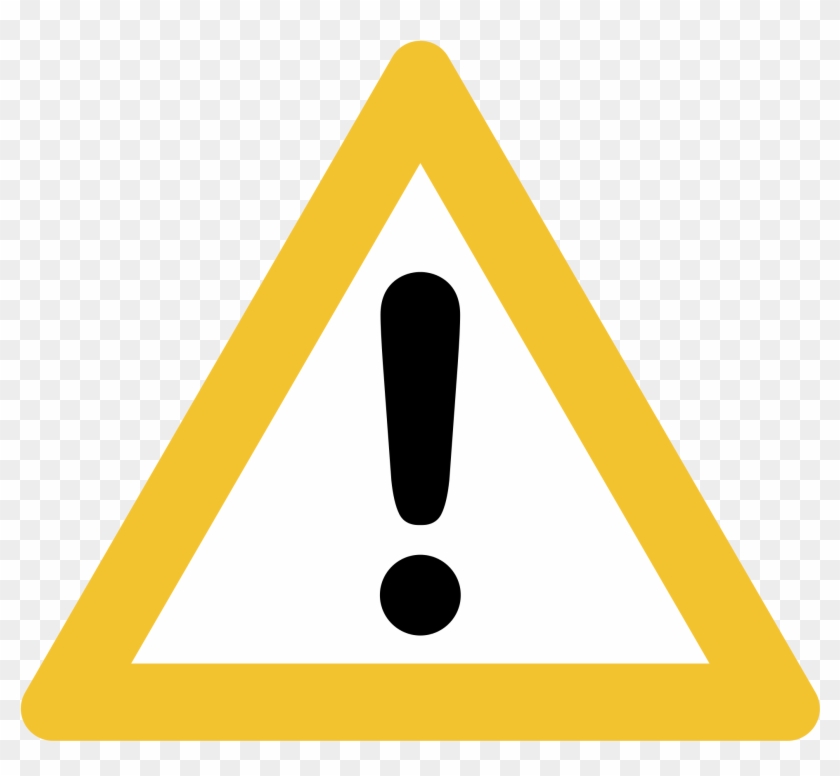Caution Sign Black Background Clipart