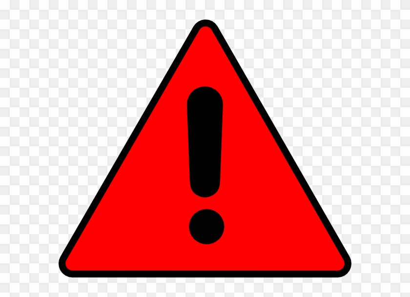 600 X 529 6 - Red Caution Sign Transparent Clipart #157094