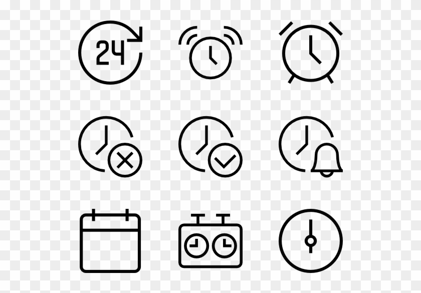 Time - Customer Service Line Icon Clipart
