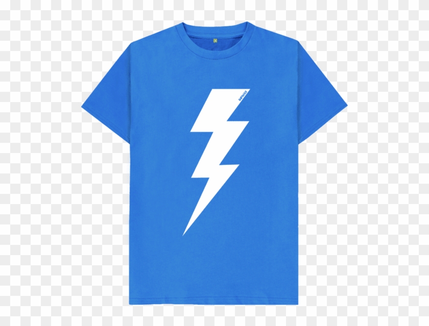 Bright Blue Lightning Bolt T-shirt - Active Shirt Clipart #157590
