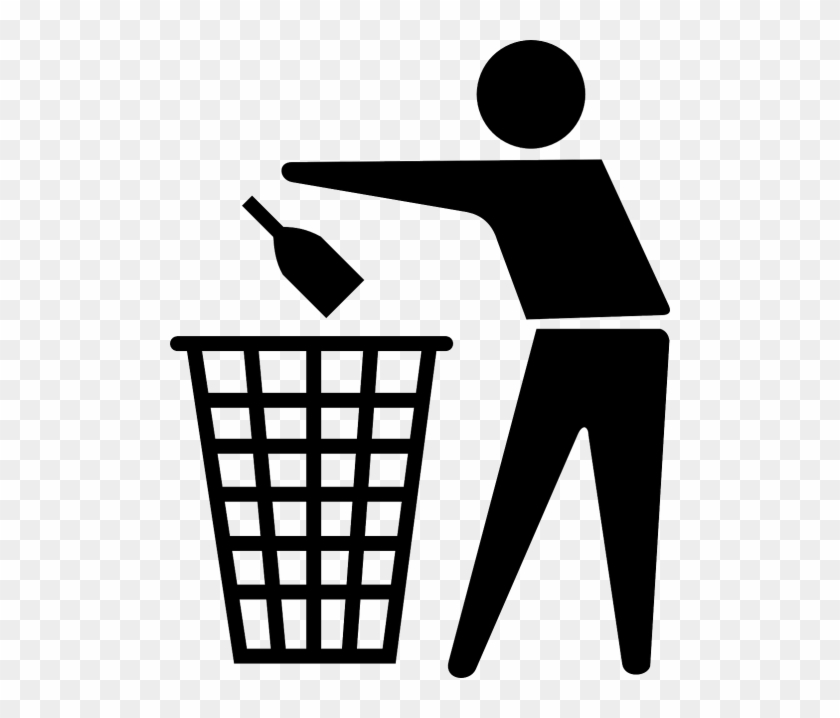 Throw In Dustbin Logo Clipart