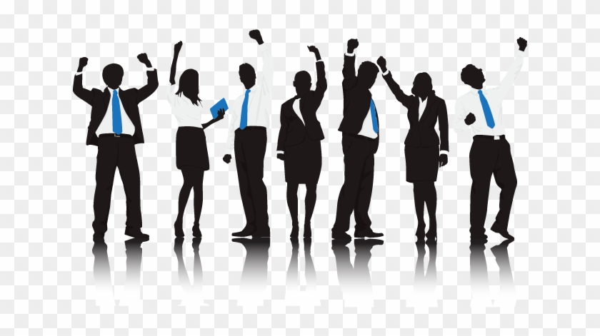 Business Team Success In Blue Clipart