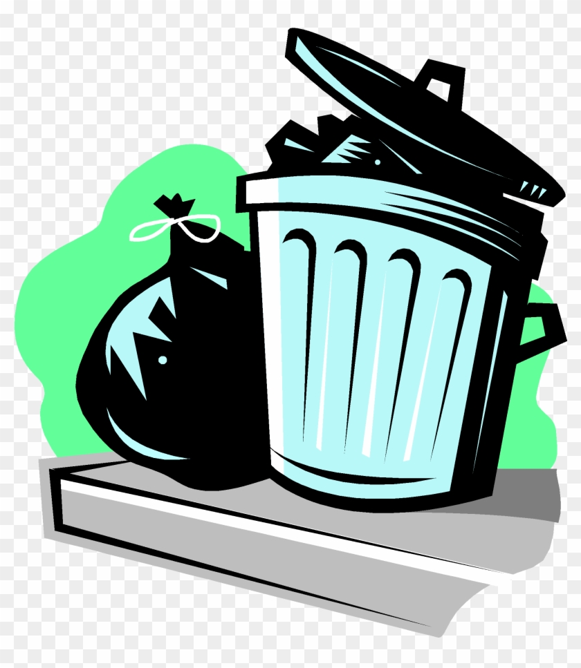 Garbage Clipart - Trash Can And Bag Clipart - Png Download
