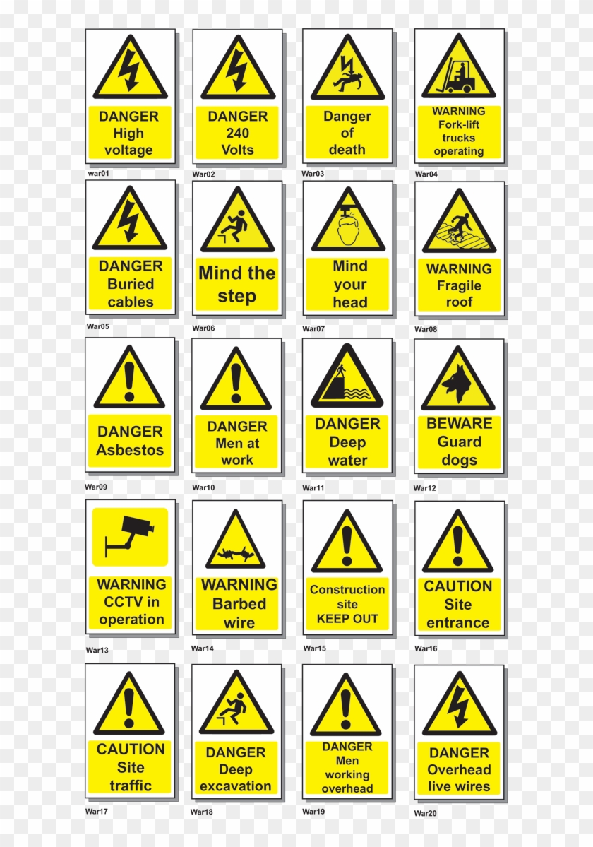 Safety Warning Signs - Safety And Warning Signs Clipart #157744