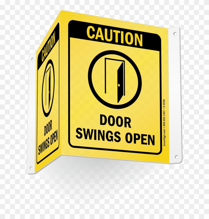 Caution Doors Swings Open Sign Parallel Clipart 158025 Pikpng