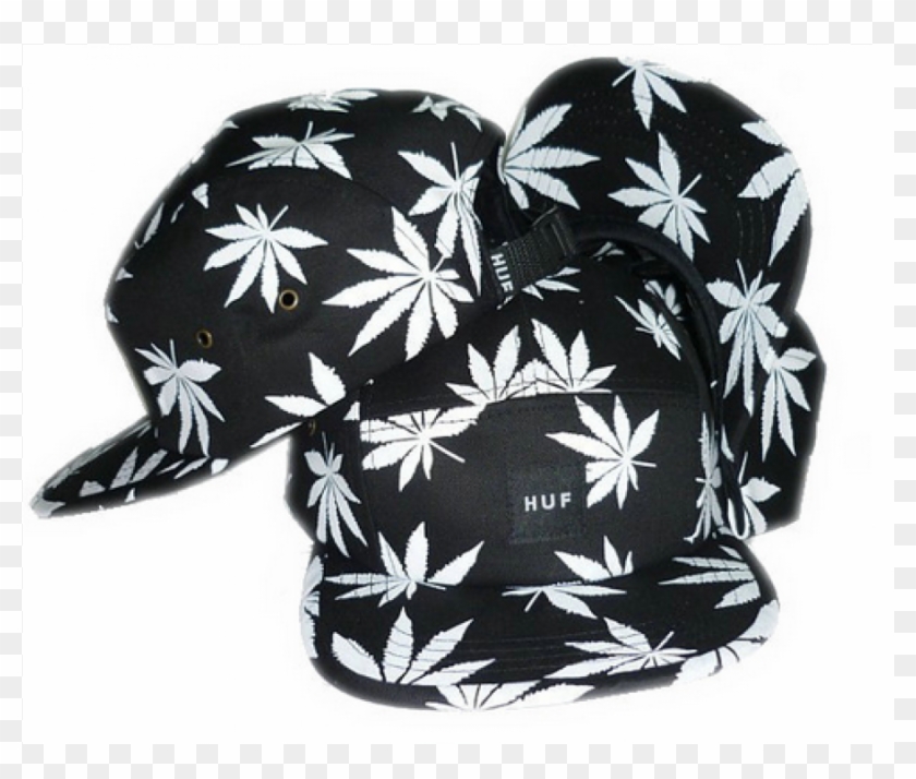 5 Panel Huf Marijuana Black White Clipart