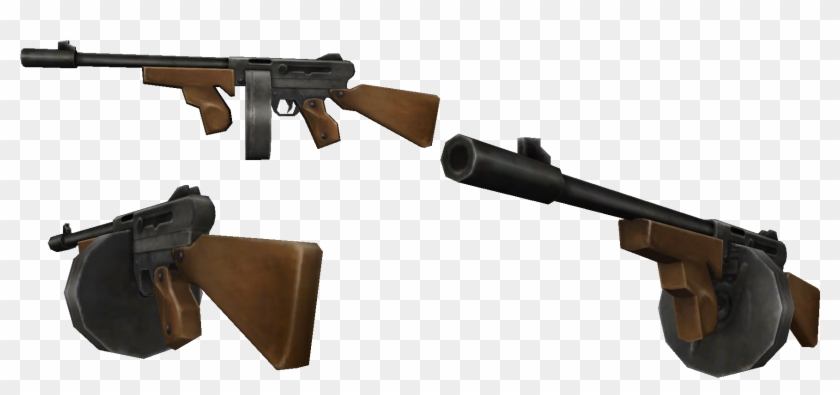 Tommy Gun Png - 1800 Machine Gun Clipart
