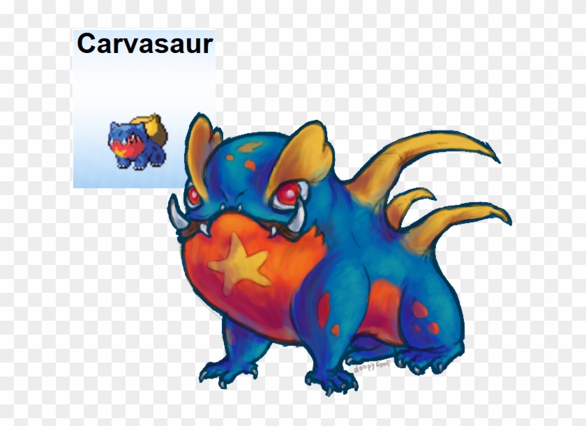 Another Pokemon Fusion/pokefusion, This Time Of Carvahna - Cartoon Clipart #158905
