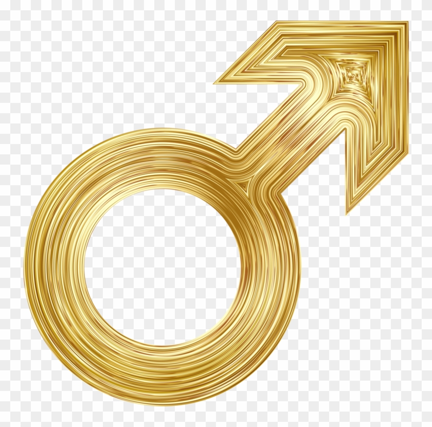 Gender Symbol Female Computer Icons - Male Symbol Gold Png Clipart #159337