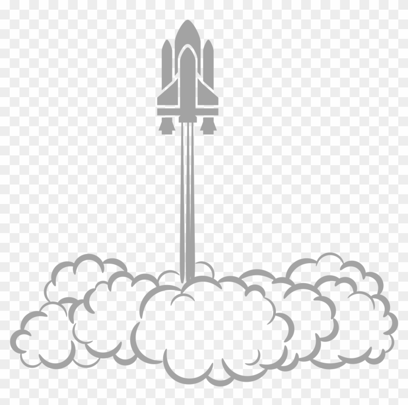 Big Image - Spaceship Launch Clip Art - Png Download