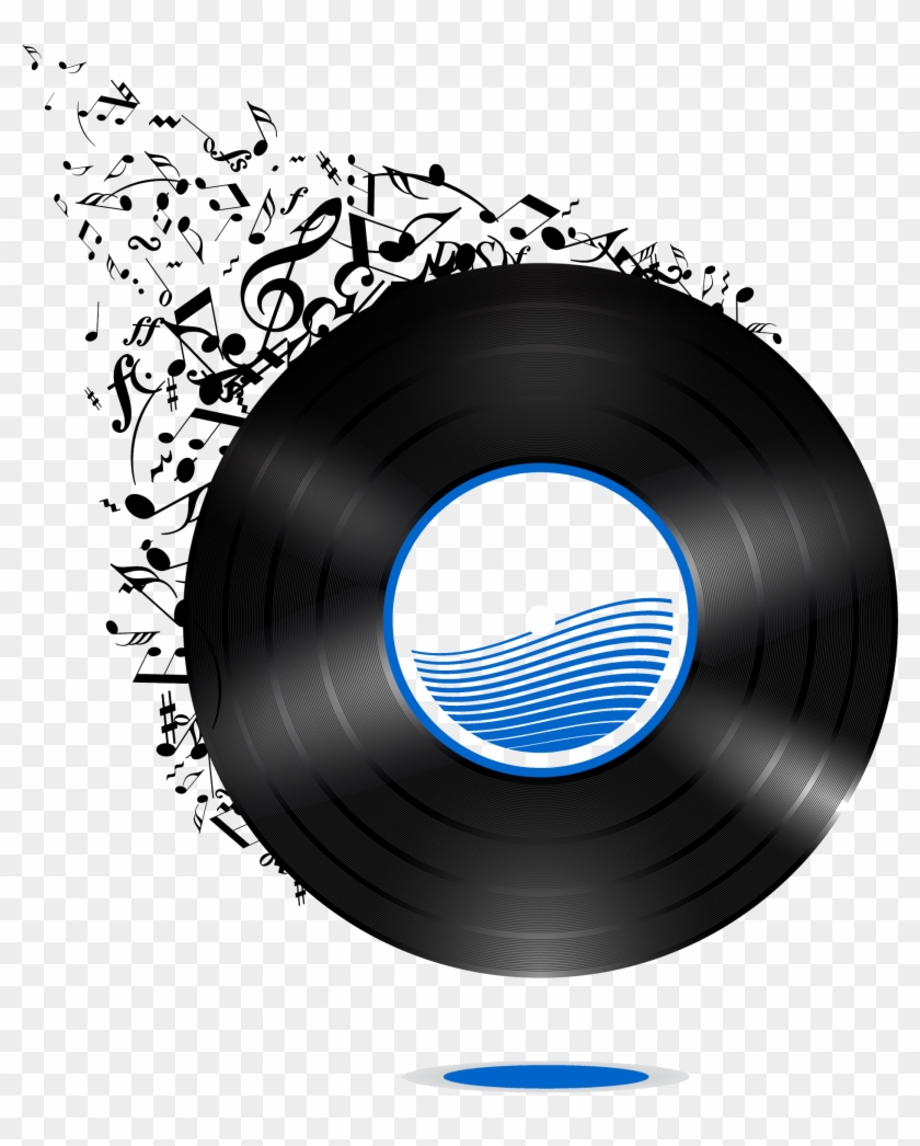 Thumb Image - Disco Saindo Notas Musicais Clipart