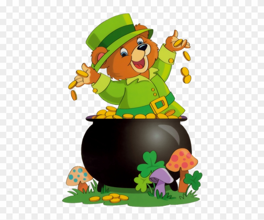 Free Png Saint Patrick Bear With Pot Of Gold Png Images - Saint Patrick's Day Clipart