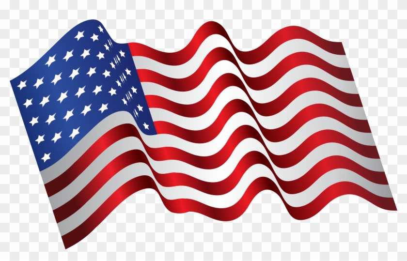 American Flag Vector Waving Clipart