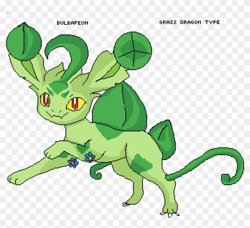 Pokemon Fusion Bulbasaur Leafeon= Bulbafeon - Bulbasaur Version Dragon Clipart