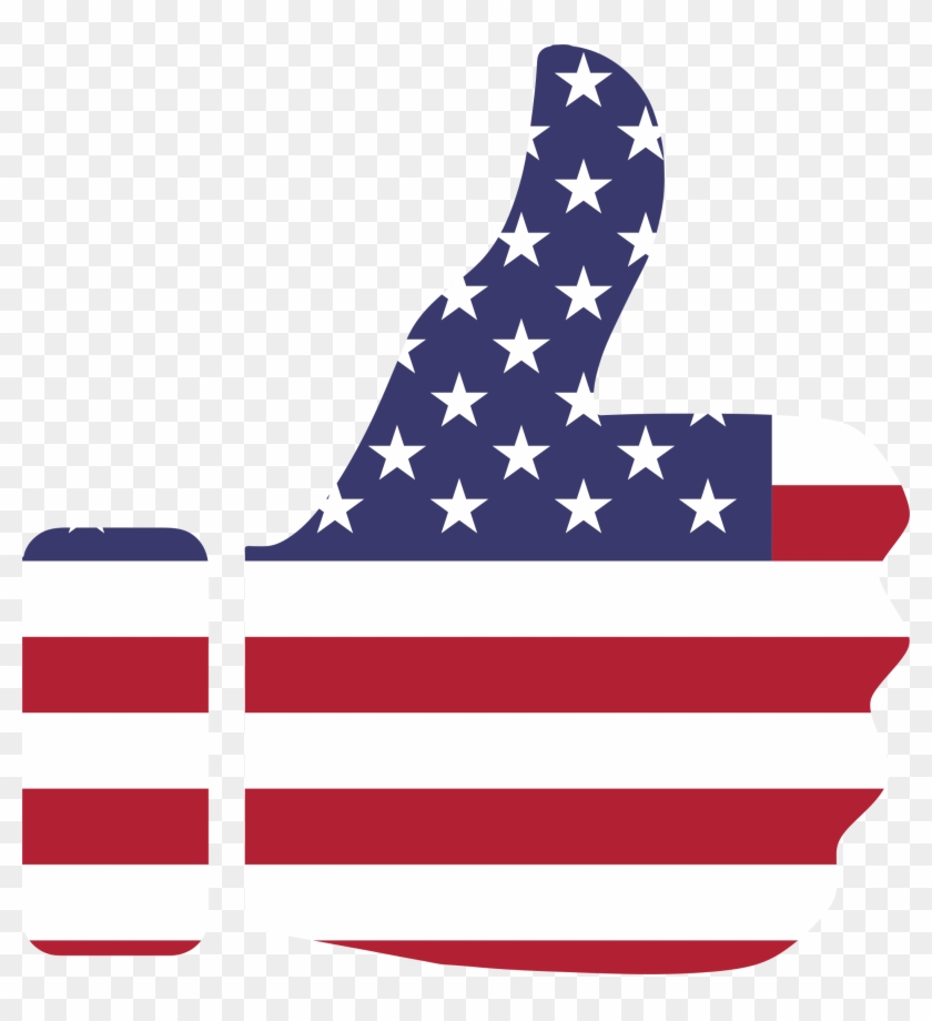 Download Thumb Up American Flag Transparent Png - American Flag Transparent Png Clipart #159710