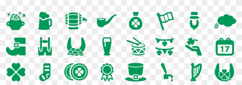 Patricks Day With Teezily Saintpatrickicons Copie - St Patrick's Day Icons Png Clipart #159782