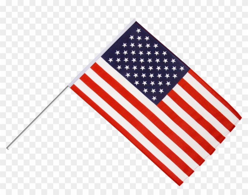 Us Flag On Stick Clipart #159880