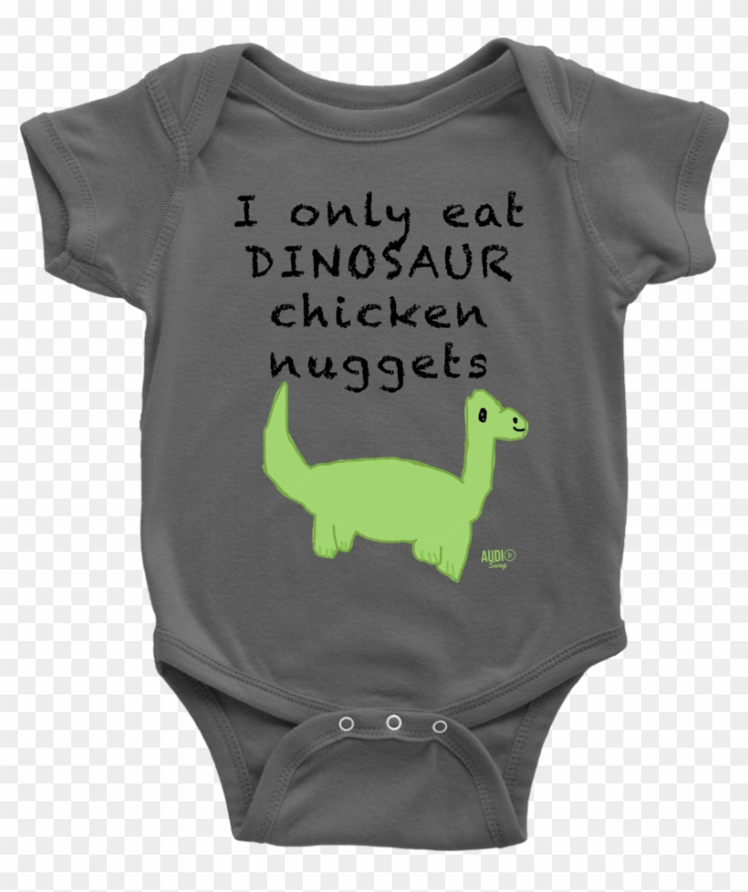I Only Eat Dinosaur Chicken Nuggets Baby Bodysuit - Funny Shirts For Baby Clipart #1500413