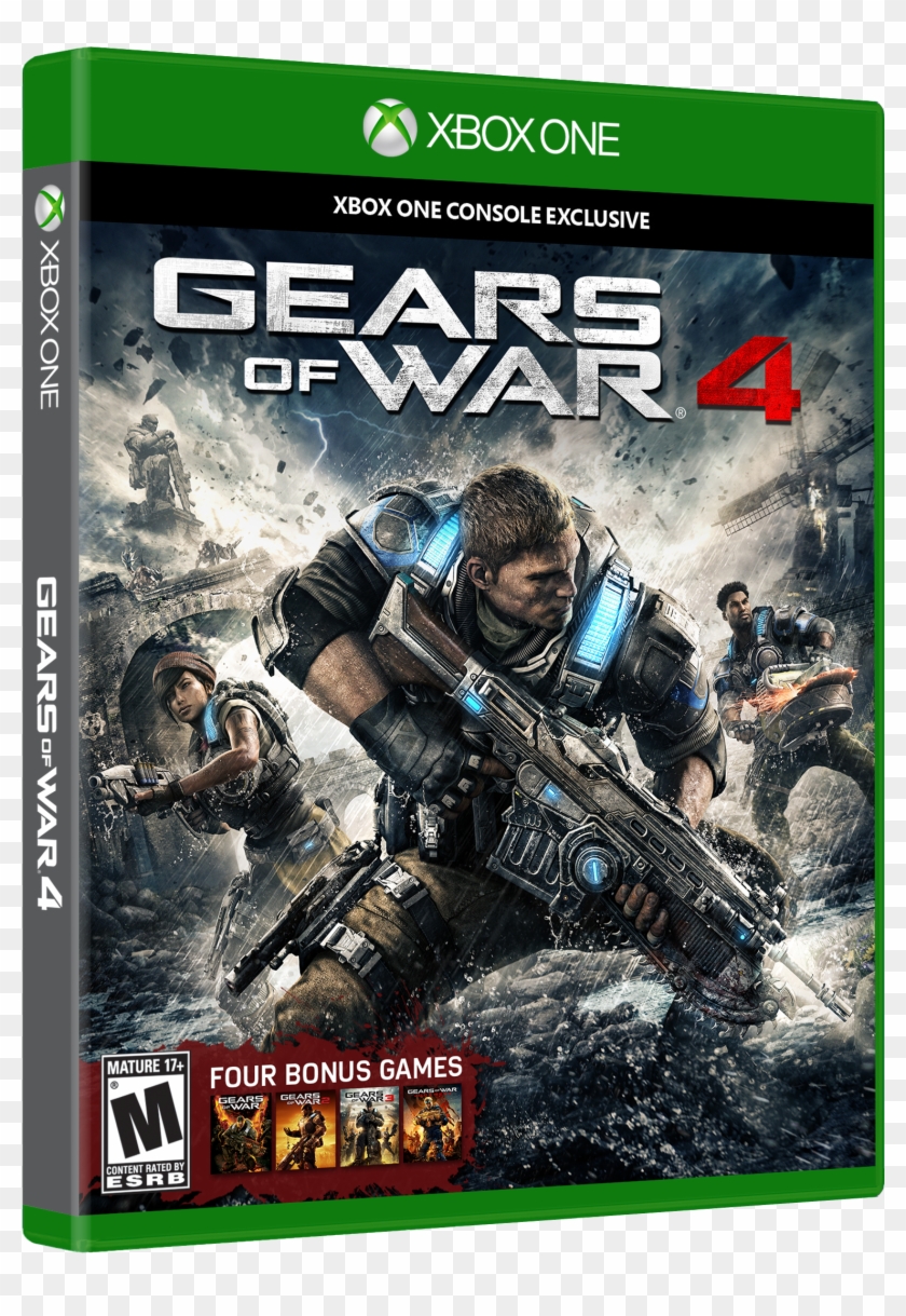 Gears Of War 4 Standard Edition Box Shot Right Angle - Gears Of War 4 Box Clipart #1500473