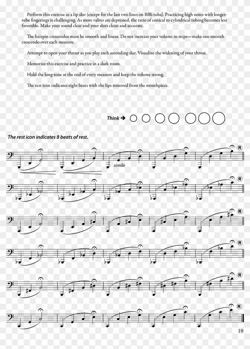 Developing High Register For Tuba Vol - Sheet Music Clipart #1500509