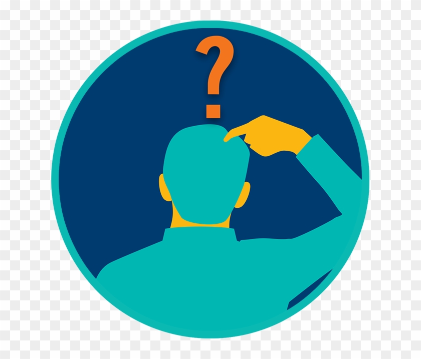 A Man Scratching His Head - Circle Clipart