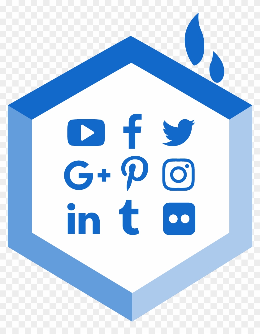 Easy Social Media Links - Facebook Instagram Twitter Silhouette Clipart