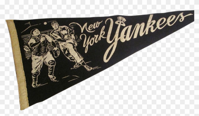 Rare New York Yankees Pennant Vintage 1950s Sports - Label Clipart #1501493