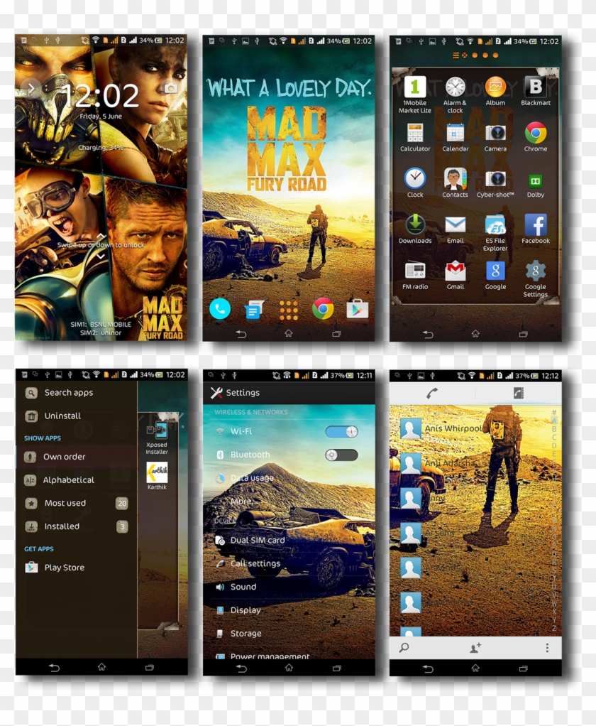 [ Port ] Xperia™ Mad Max Theme For Sony Xperia C - Mad Max Theme Xperia Clipart