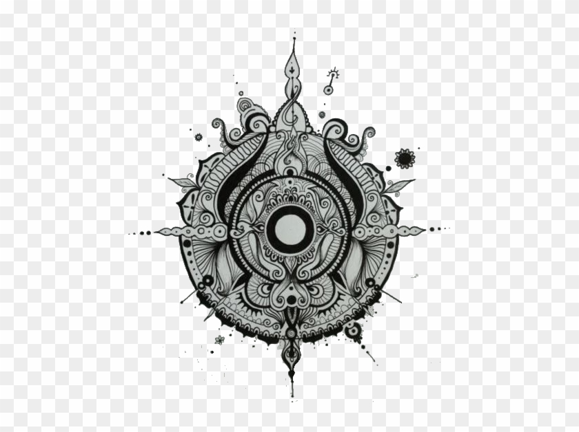 Tattoo Flash Idea Sleeve Png Free Photo Clipart - Mandala Compass Tattoo Transparent Png