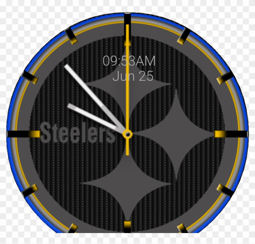 Analog Steelers Blue Watch Face Preview Clipart #1503255