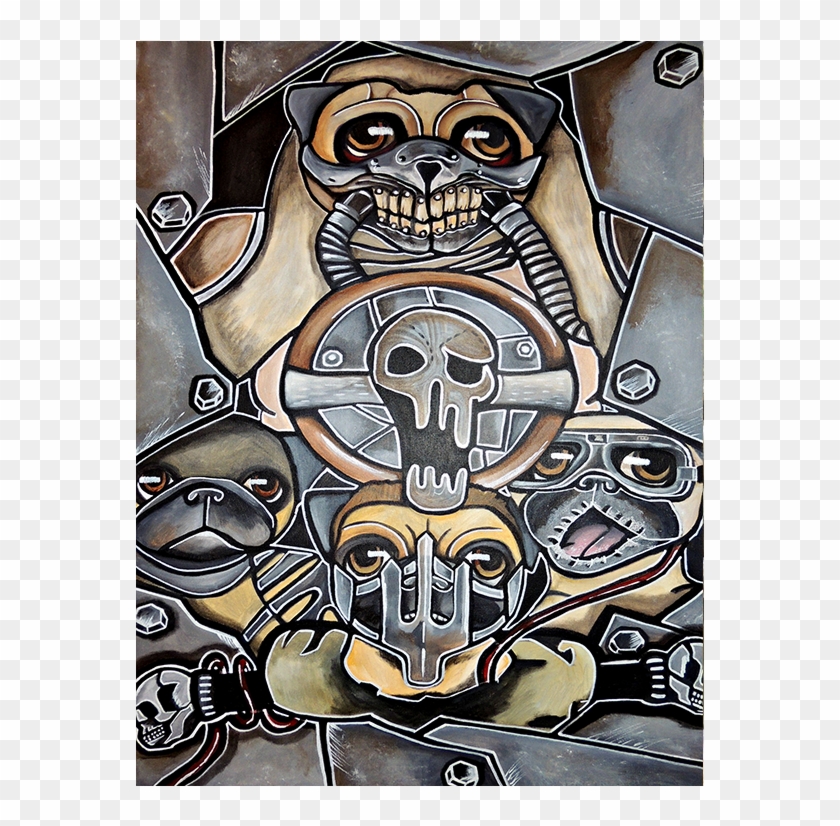 Mad Max Pug Print 11″ X 14″ Clipart