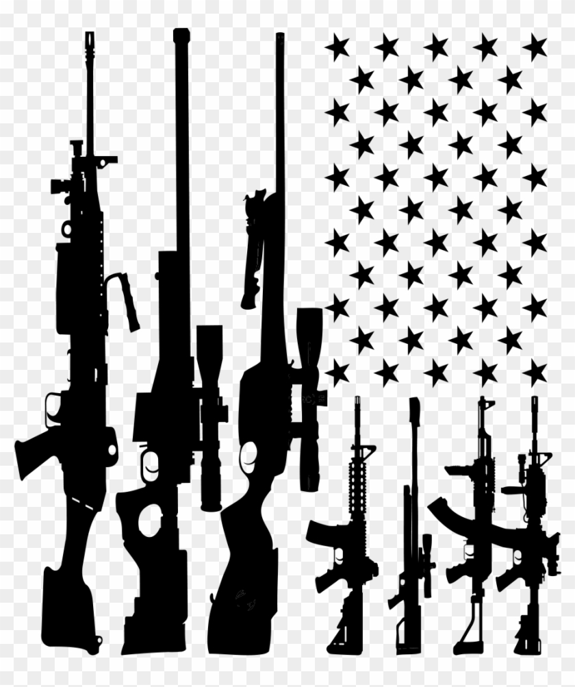 1200 X 1416 11 - American Flag With Guns Clipart
