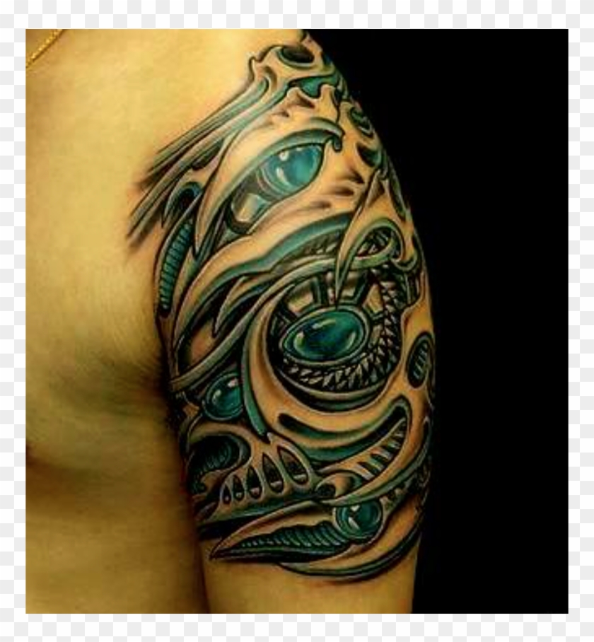 Tattoo Art Sleeve Others Biomechanical Ink Arm Clipart - Tattoo 3d Tribal - Png Download