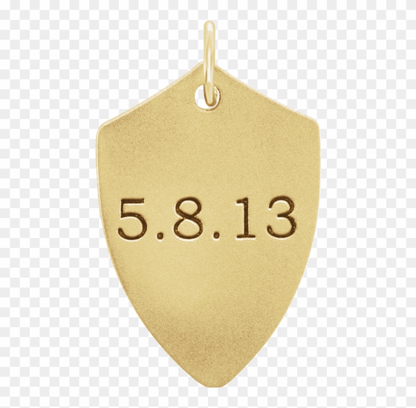 Father's Day Jewelry 14k Yellow Engravable Shield Pendant - Pendant Clipart #1503911