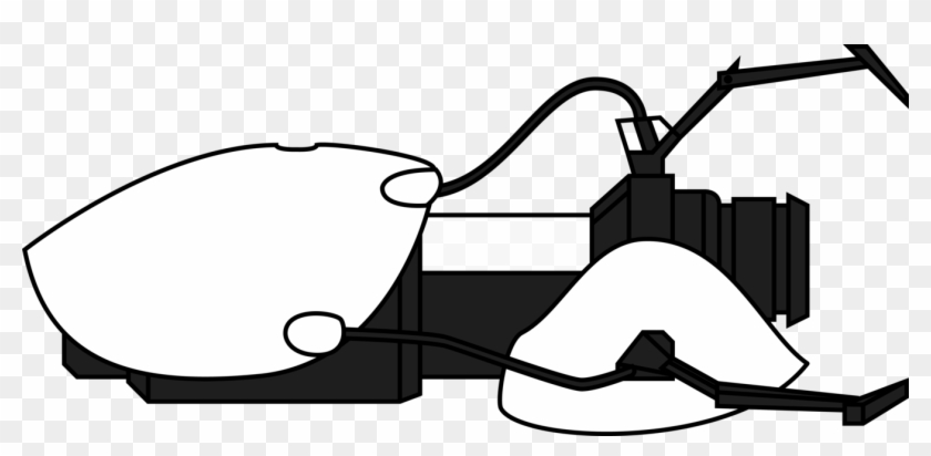 Aperature - Portal Gun Black And White Clipart